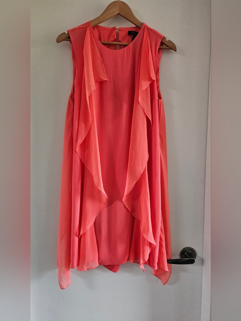 BCBGMaxAzria Coral Pink Ruffled Mini Dress